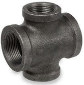 BLACK MALLEABLE IRON REDUCING CROSS, UL/FM Listed - NASCO Supply LLC